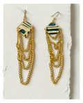 batik chain earrings