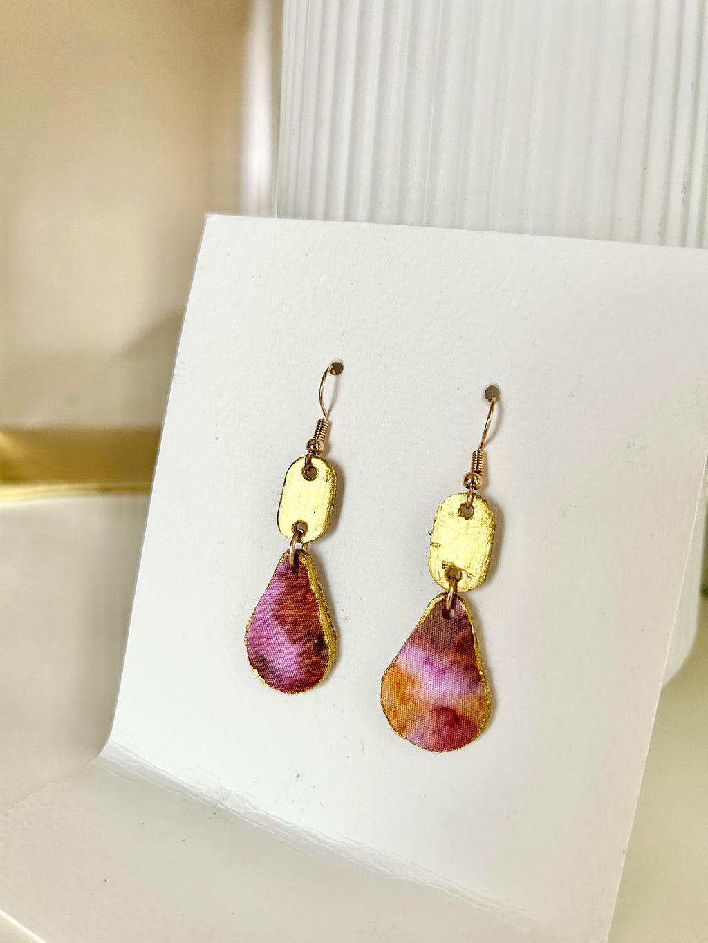 Batik Tear drop Earrings