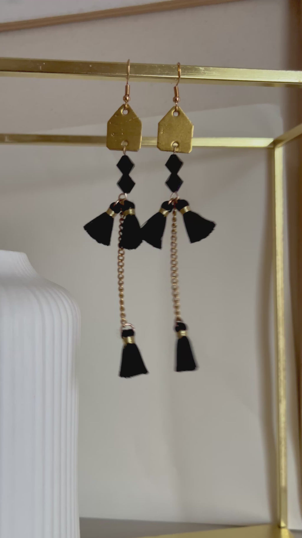 Eclectic boho tassel earrings