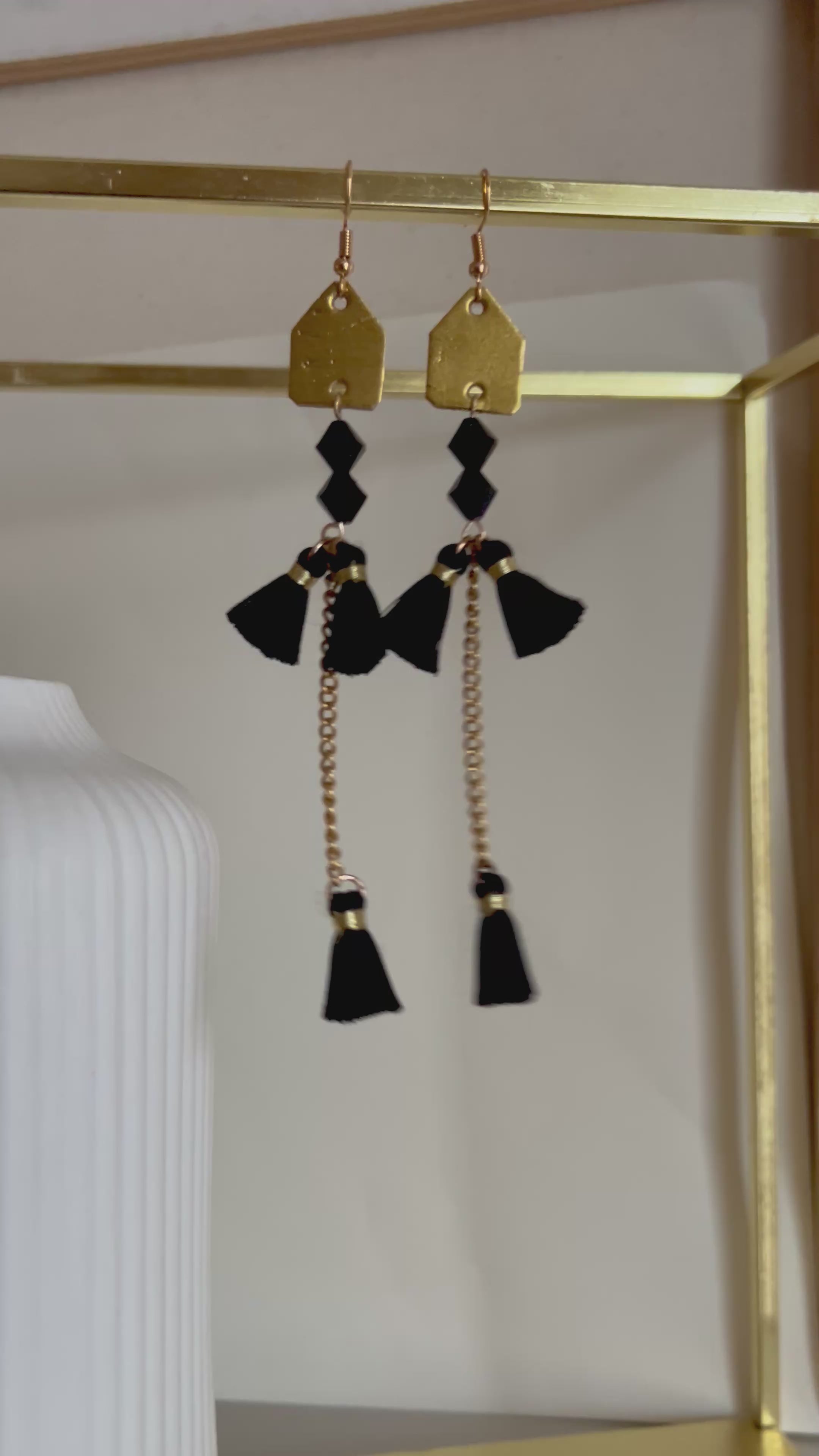 Eclectic boho tassel earrings