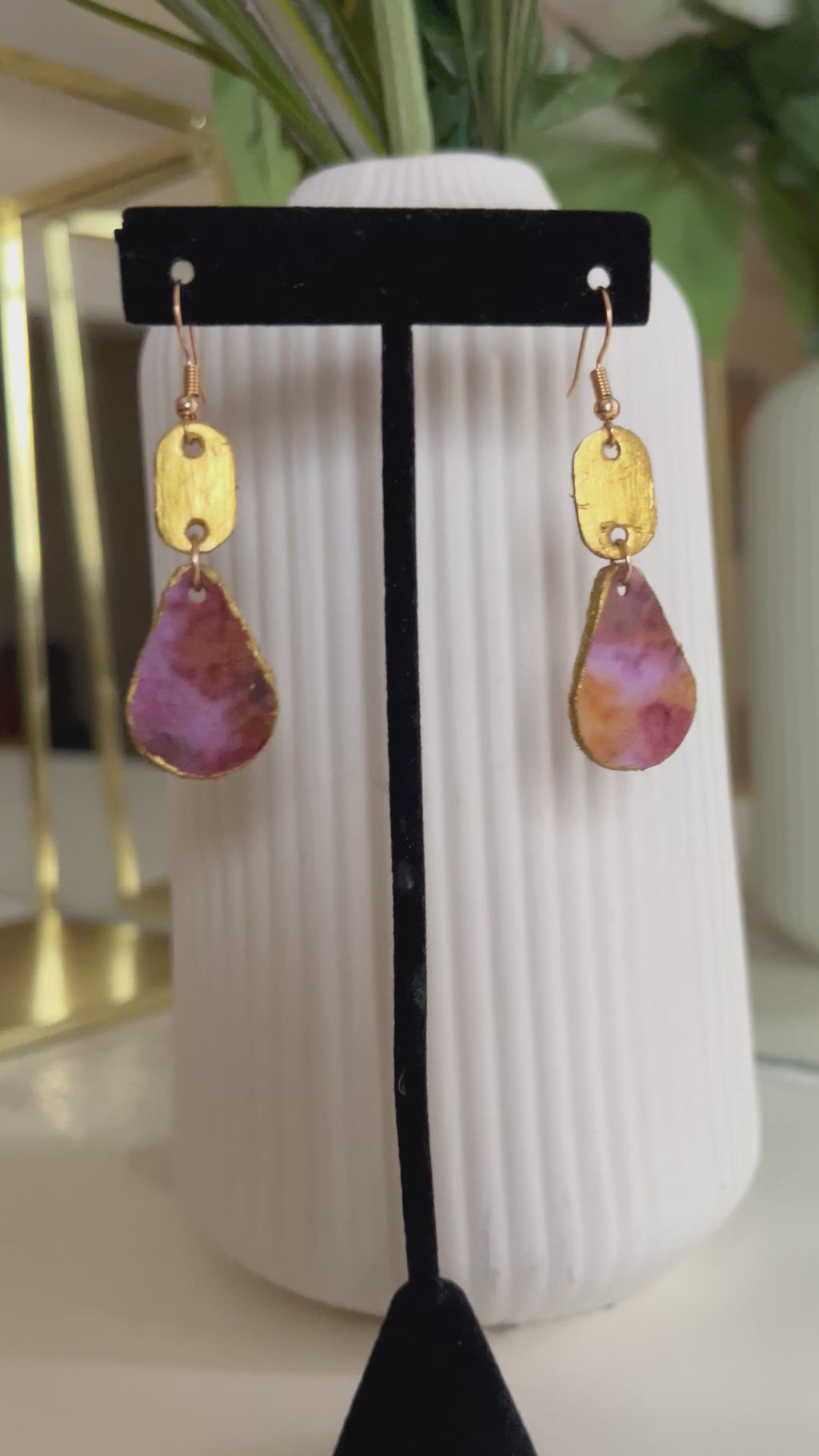 Batik Tear drop Earrings