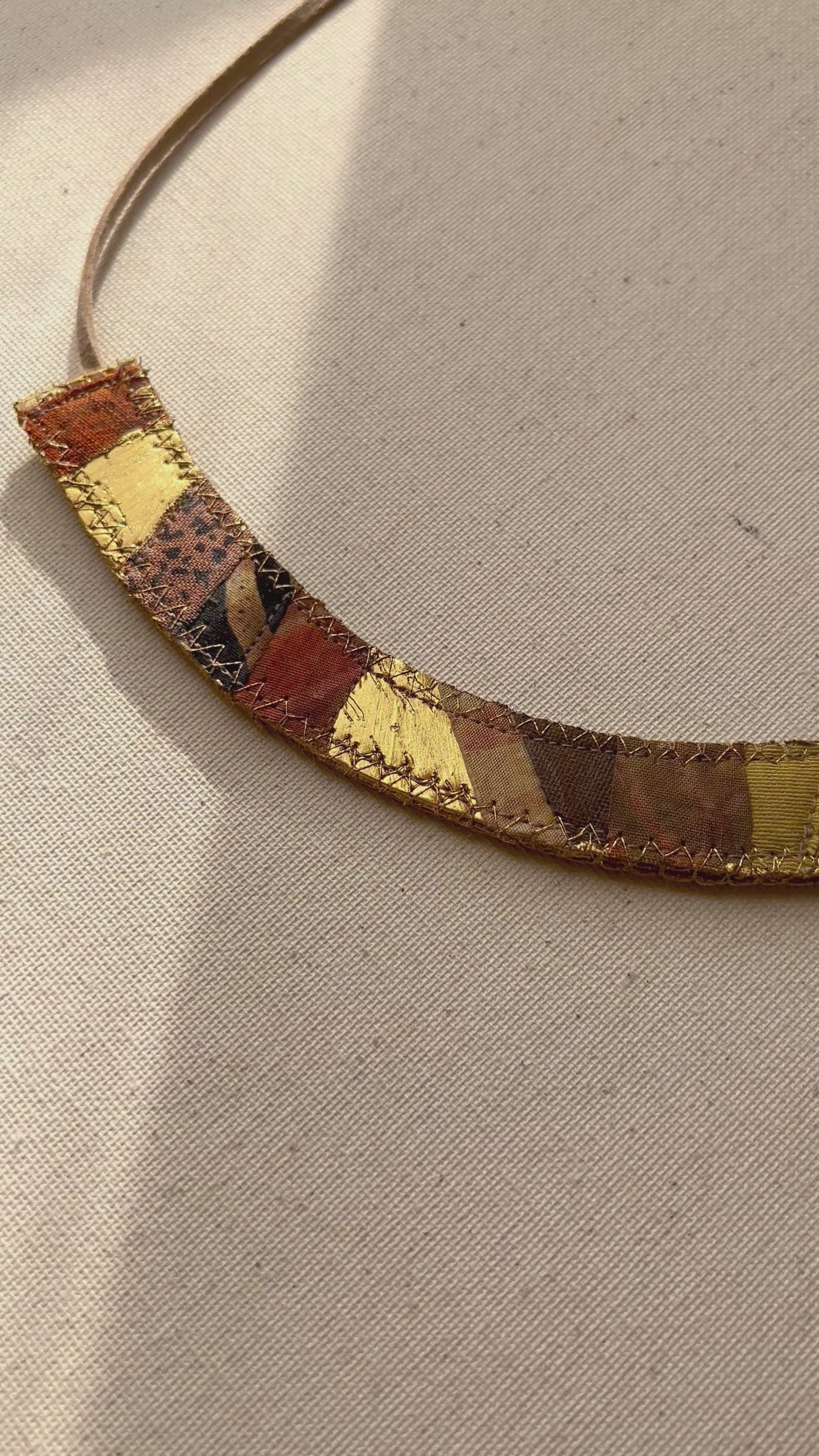 Mosaic Textile Necklace